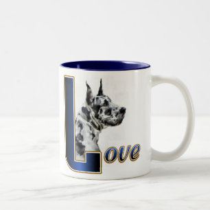 Caneca De Café Em Dois Tons Presentes de Arte Great Dane