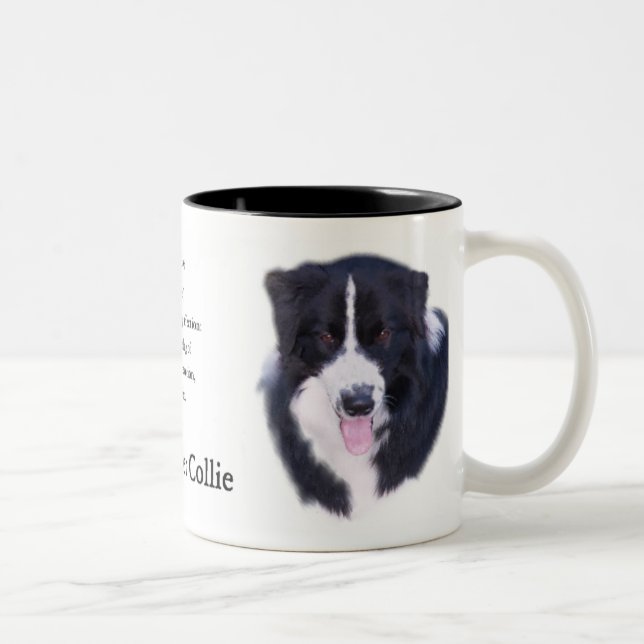Caneca De Café Em Dois Tons Presentes de border collie (Direita)