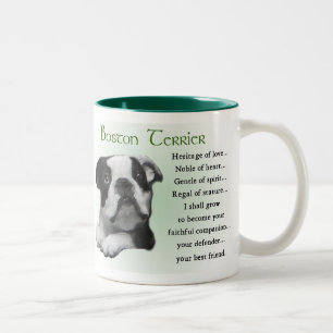 Caneca De Café Em Dois Tons Presentes de Boston Terrier
