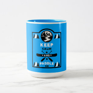 Caneca De Café Em Dois Tons Presentes de Caiaque para Amantes do Ar Livre