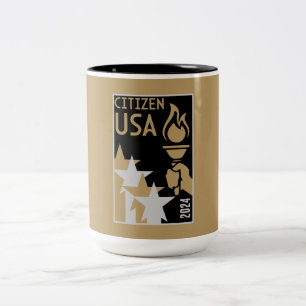 Caneca De Café Em Dois Tons Presentes de cidadania americana