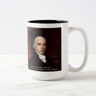 Caneca De Café Em Dois Tons Presentes de Citações de Sabedoria "Desconfie do P