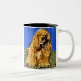Caneca De Café Em Dois Tons Presentes de Cocker Spaniel