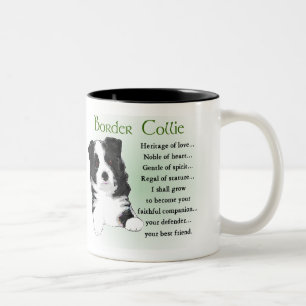 Caneca De Café Em Dois Tons Presentes de Collie de Borda