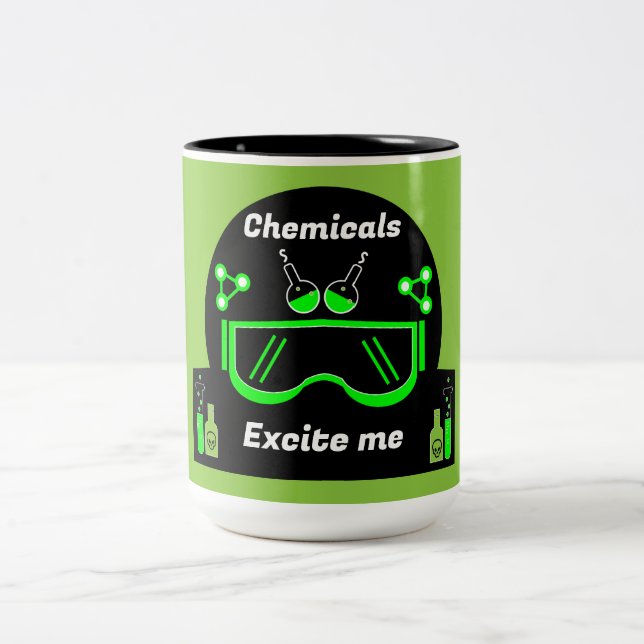 Caneca De Café Em Dois Tons Presentes de Engenheiros Químicos Engraçados (Centro)
