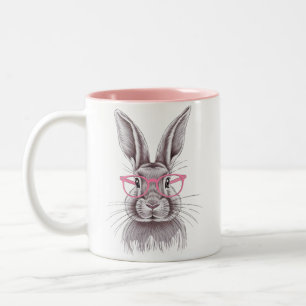 Caneca De Café Em Dois Tons Presentes de Família Fofos de Páscoa Coelho Engraç