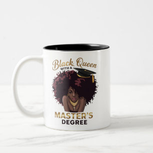 Caneca De Café Em Dois Tons Presentes de Graduação Lindos para Rainha Negra Me