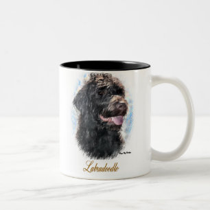 Caneca De Café Em Dois Tons Presentes de Labradoodle