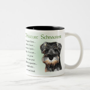 Caneca De Café Em Dois Tons Presentes de Miniatura Schnauzer