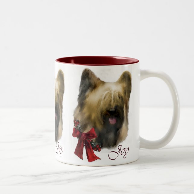 Caneca De Café Em Dois Tons Presentes de Natal Briard (Direita)