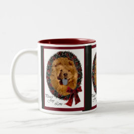 Caneca De Café Em Dois Tons Presentes de Natal Chow Chow