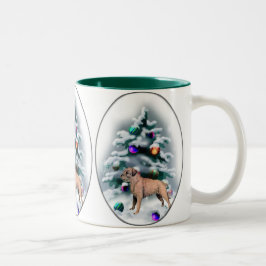 Caneca De Café Em Dois Tons Presentes de Natal de Borda Terrier