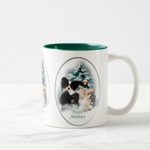 Caneca De Café Em Dois Tons Presentes de Natal de Papillon