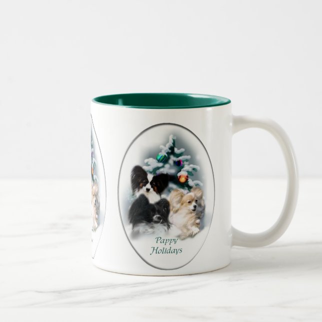 Caneca De Café Em Dois Tons Presentes de Natal de Papillon (Direita)