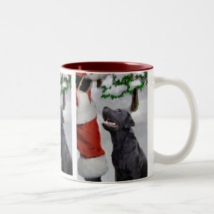 Caneca De Café Em Dois Tons Presentes de Natal do Labrador Retriever