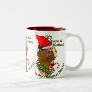 Caneca De Café Em Dois Tons Presentes de Natal Dogue de Bordeaux