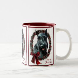 Caneca De Café Em Dois Tons Presentes de Natal Giant Schnauzer