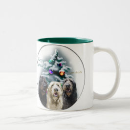 Caneca De Café Em Dois Tons Presentes de Natal Labradoodle