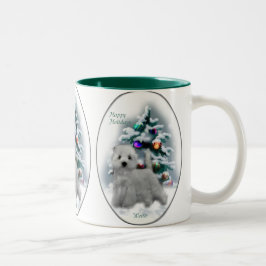 Caneca De Café Em Dois Tons Presentes de Natal no Terrier White Highland West