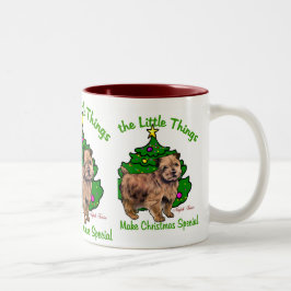 Caneca De Café Em Dois Tons Presentes de Natal Norfolk Terrier