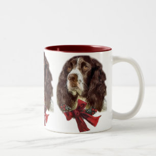 Caneca De Café Em Dois Tons Presentes de Natal para English Springer Spaniel