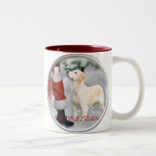 Caneca De Café Em Dois Tons Presentes de Natal para Golden Retriever