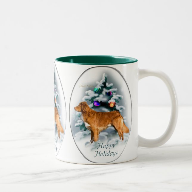 Caneca De Café Em Dois Tons Presentes de Natal para o Retriever Duck Tolling d (Direita)