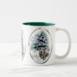 Caneca De Café Em Dois Tons Presentes de Natal Skye Terrier