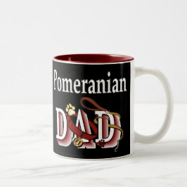 Caneca De Café Em Dois Tons Presentes de Pai da Pomerânia