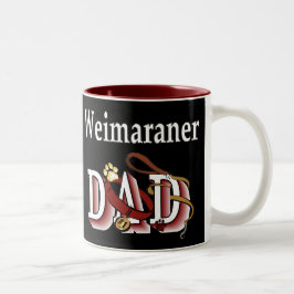 Caneca De Café Em Dois Tons Presentes de Pai Weimaraner