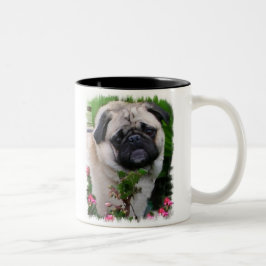 Caneca De Café Em Dois Tons Presentes de Pug Lovers