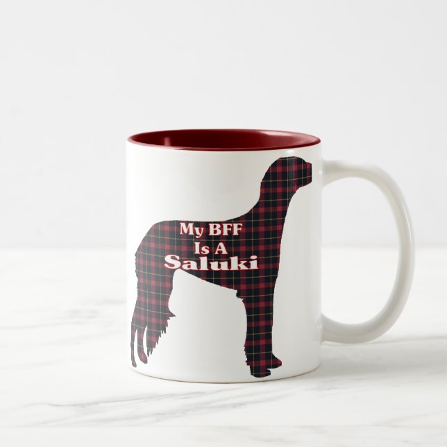 Caneca De Café Em Dois Tons Presentes de Saluki BFF (Direita)
