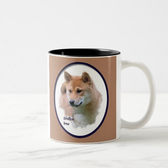 Caneca De Café Em Dois Tons Presentes de Shiba Inu (Direita)