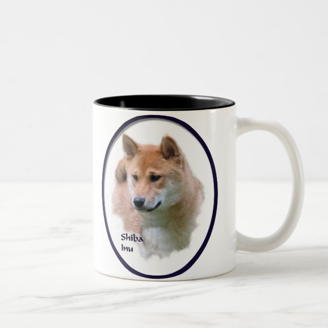 Caneca De Café Em Dois Tons Presentes de Shiba Inu (Direita)