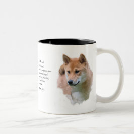Caneca De Café Em Dois Tons Presentes de Shiba Inu