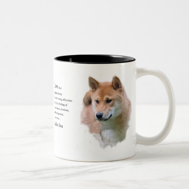 Caneca De Café Em Dois Tons Presentes de Shiba Inu (Direita)