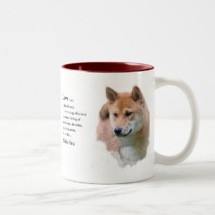 Caneca De Café Em Dois Tons Presentes de Shiba Inu