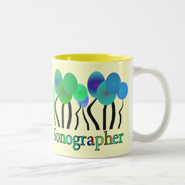 Caneca De Café Em Dois Tons Presentes de Sonographer (Direita)