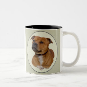 Caneca De Café Em Dois Tons Presentes de Staffordshire bull terrier