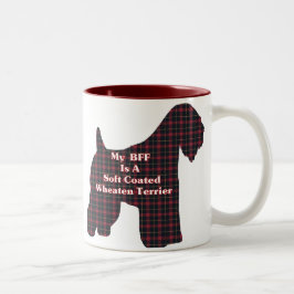 Caneca De Café Em Dois Tons Presentes de Terrier BFF de Rodas Revestidas Moles