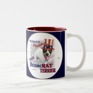 Caneca De Café Em Dois Tons Presentes de TERRIER de RATO