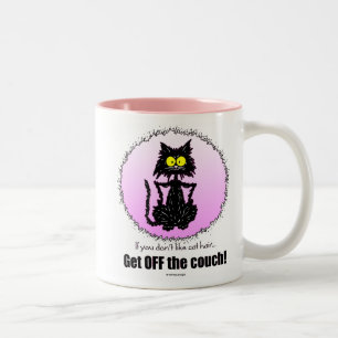 Caneca De Café Em Dois Tons Presentes do cabelo do gato… para amantes do gat