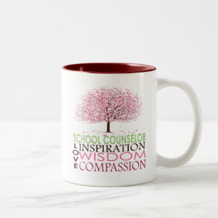 Caneca De Café Em Dois Tons Presentes do conselheiro da escola