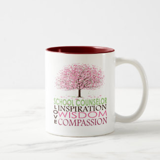 Caneca De Café Em Dois Tons Presentes do conselheiro da escola