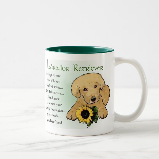 Caneca De Café Em Dois Tons Presentes do Labrador Retriever (Direita)