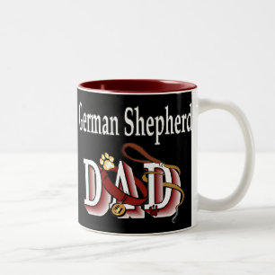 Caneca De Café Em Dois Tons Presentes do Pai do german shepherd