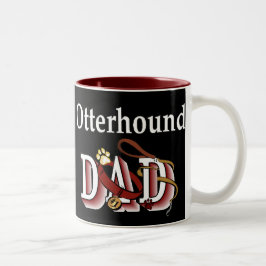 Caneca De Café Em Dois Tons Presentes do Pai Otterhound