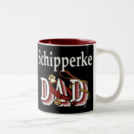 Caneca De Café Em Dois Tons Presentes do Pai Schipperke
