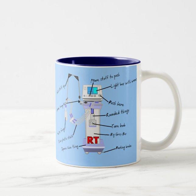 Caneca De Café Em Dois Tons Presentes do terapeuta respiratório (Direita)