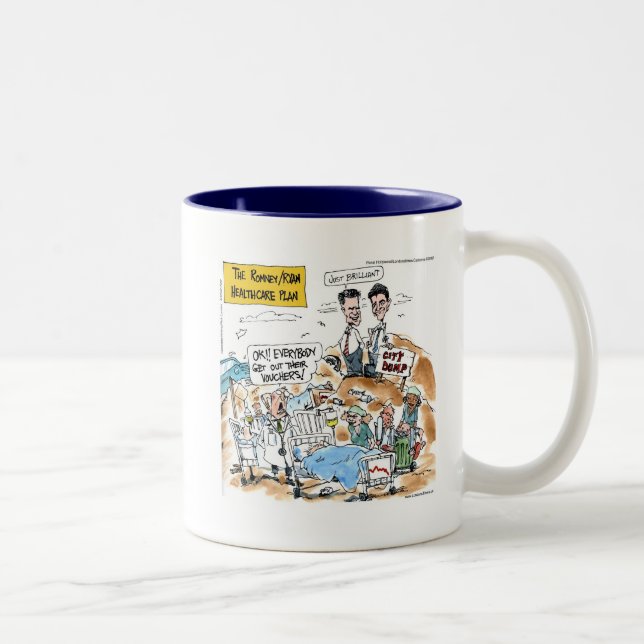 Caneca De Café Em Dois Tons Presentes e Camisetas Engraçadas sobre Saúde Romne (Direita)
